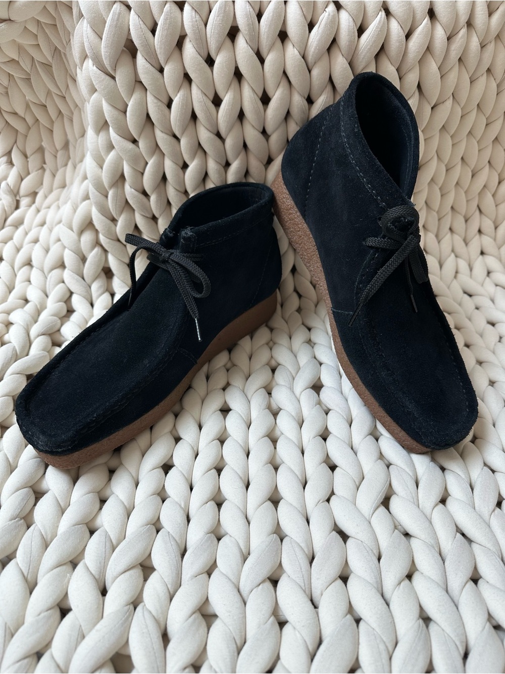 Clark’s Collection Men's Black Suede Wallabee Boots | Sz 10 | EUC